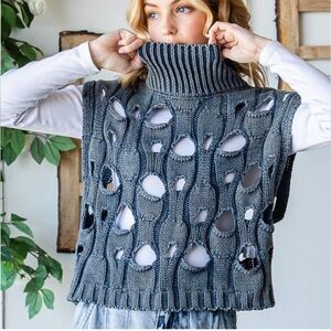 Oil & Hali Mineral Wash Sweater Vest